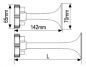 Preview: FIAMM 2 FANFAREN-Set, DIN14610, 12VDC, Kompressor, Daueröler, 2 Fanfaren, Schneefänger