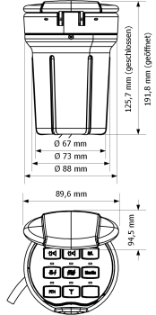 Preview: Standby BT-CH100 Cupholder Bedienteil